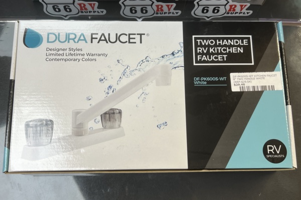 DF-PK600S-WT KITCHEN FAUCET 8" TWO HANDLE WHITE